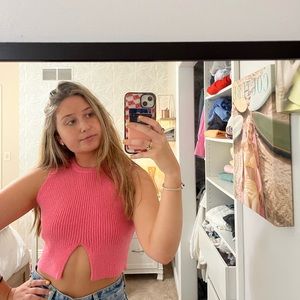 Zara pink knit top